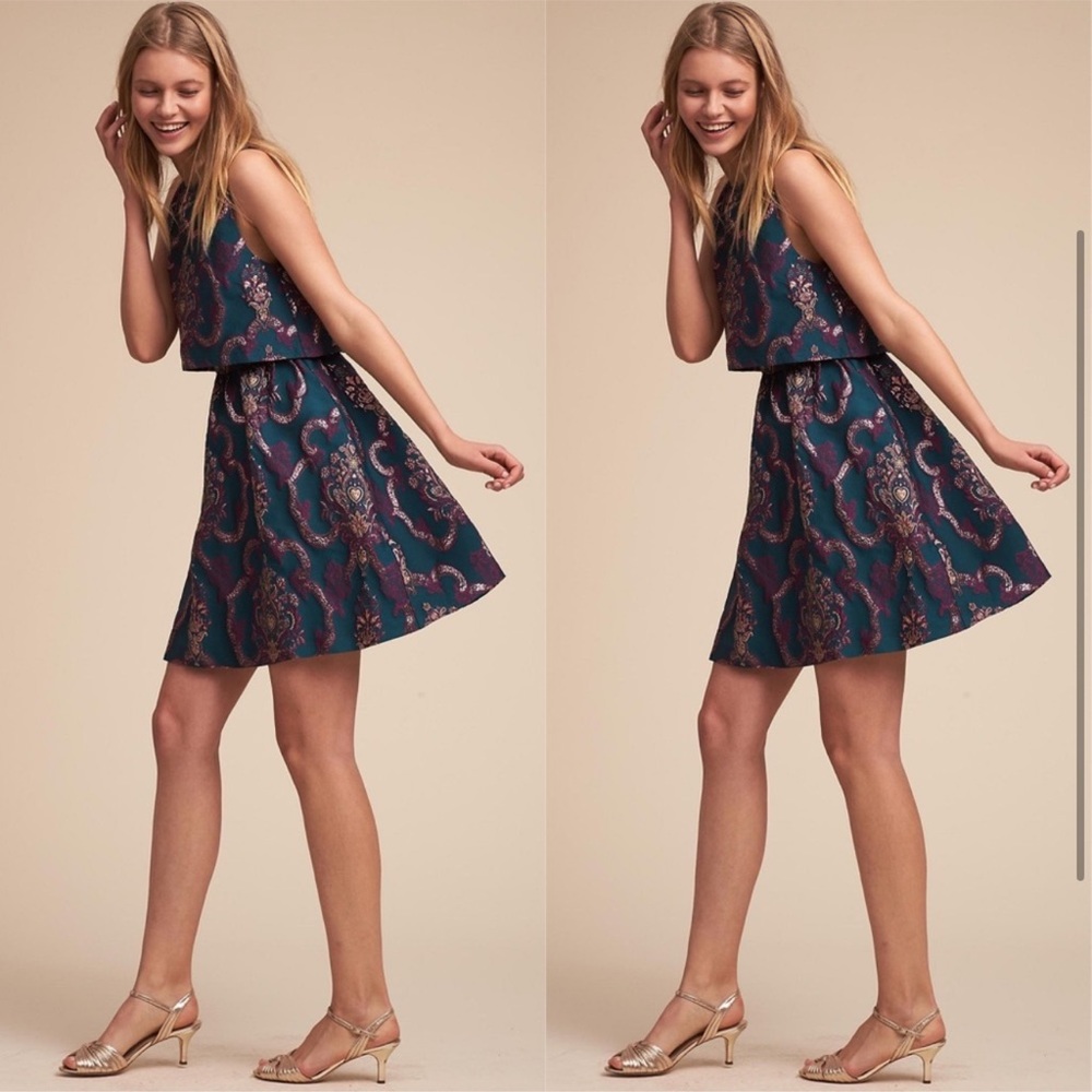 BHLDN Stowe Jacquard Dress size 12 NWT
